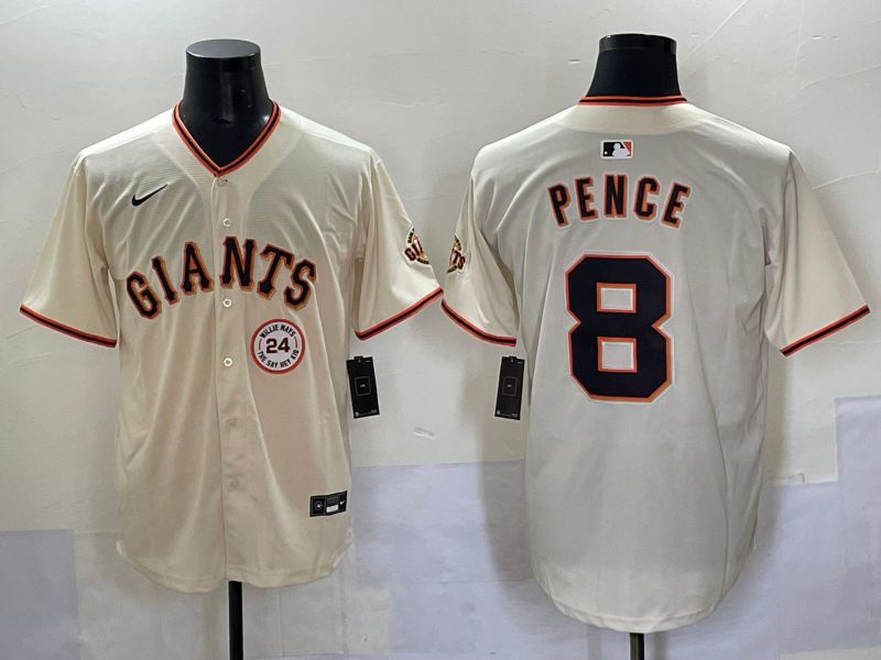 Men 2025 San Francisco Giants #8 Pence Cream Game Nike MLB Jersey style 2->san francisco giants->MLB Jersey